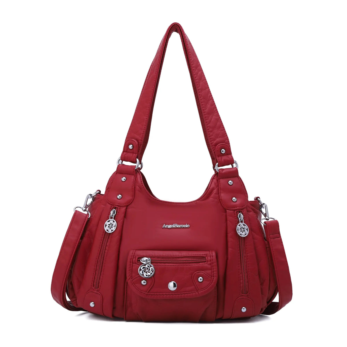 Women Shoulder Bag Handbag of Washed PU Leather