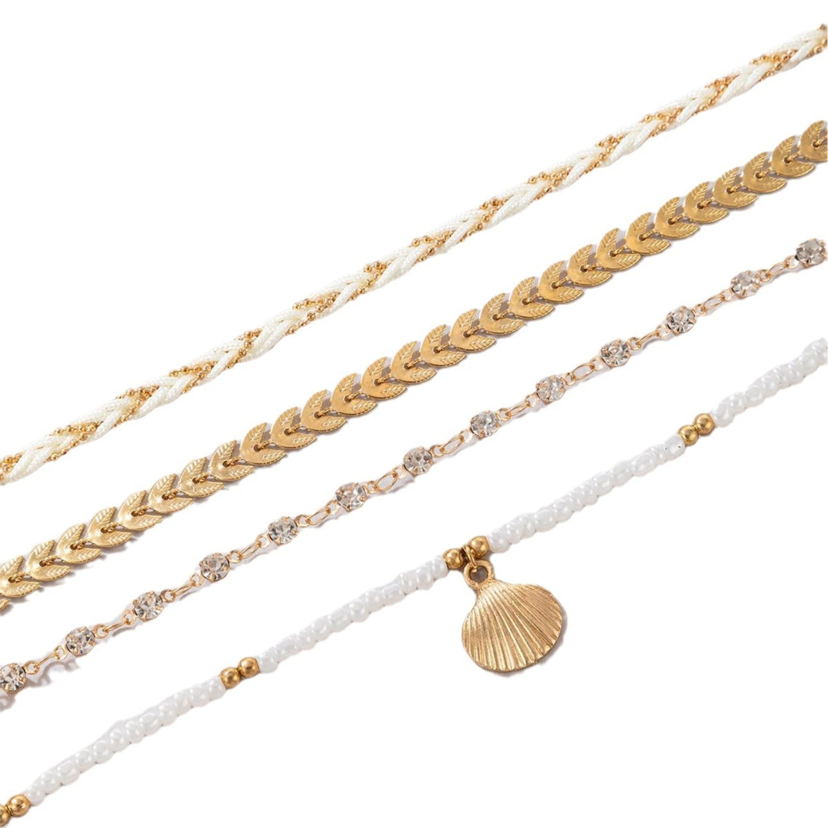 4pcs Anklet Summer Set