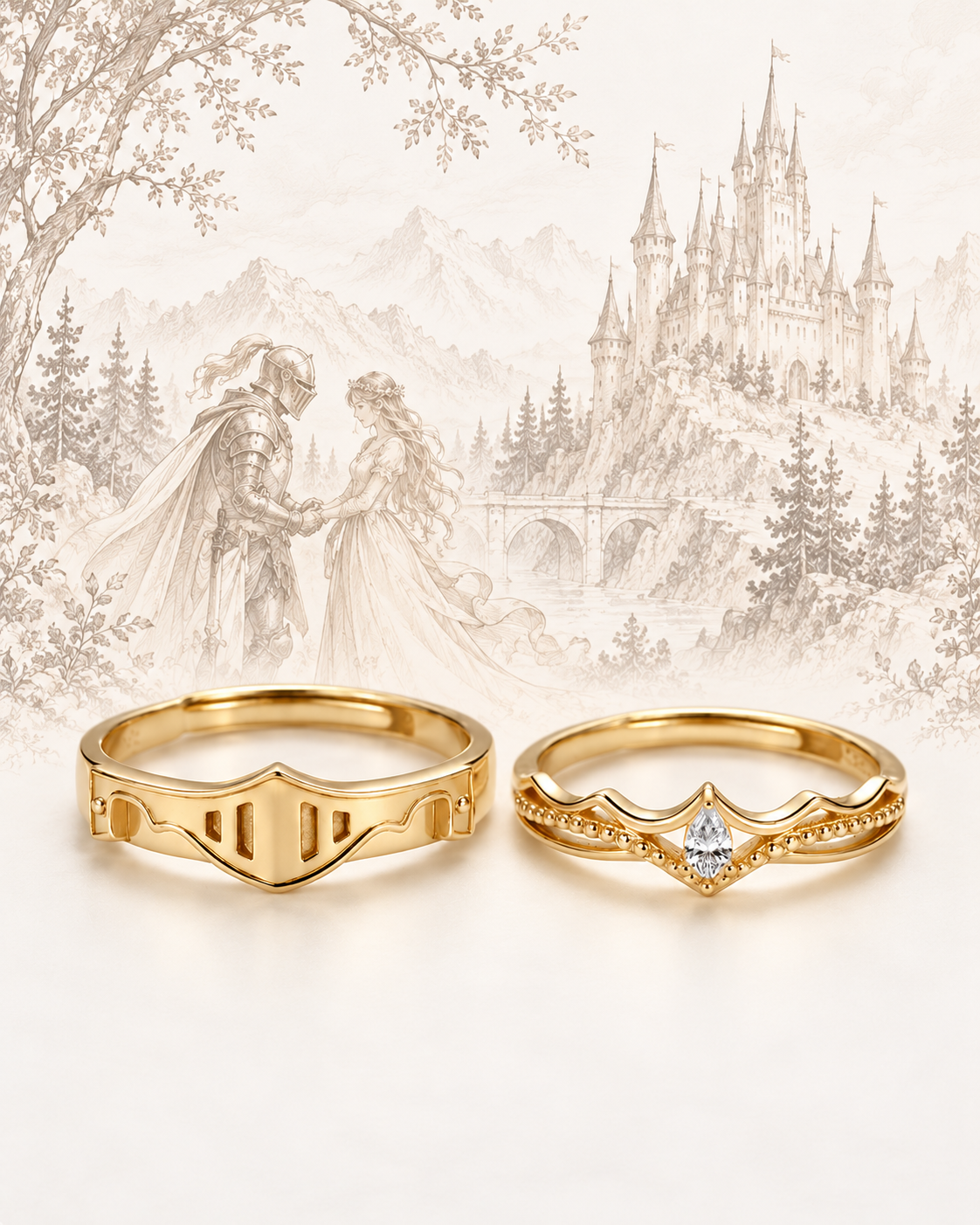Chivalrous Grace Ring Set