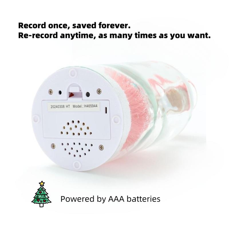 Forever Voice Recordable Christmas Tree Bottle – Personalized Message Ornament That Saves Voices Forever – Heartfelt Christmas Gift for Mom, Kids, Friends & Loved Ones