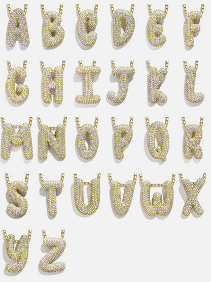 Bubble Initial Necklace