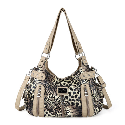 Fashion women large capacity leopard print shoulder bag vagrant bag