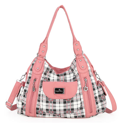 Women  handbag with High Quality Washed PU Multi-function Bag