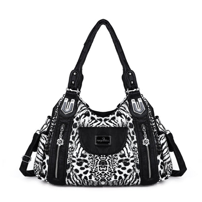 Women  handbag with High Quality Washed PU Multi-function Bag