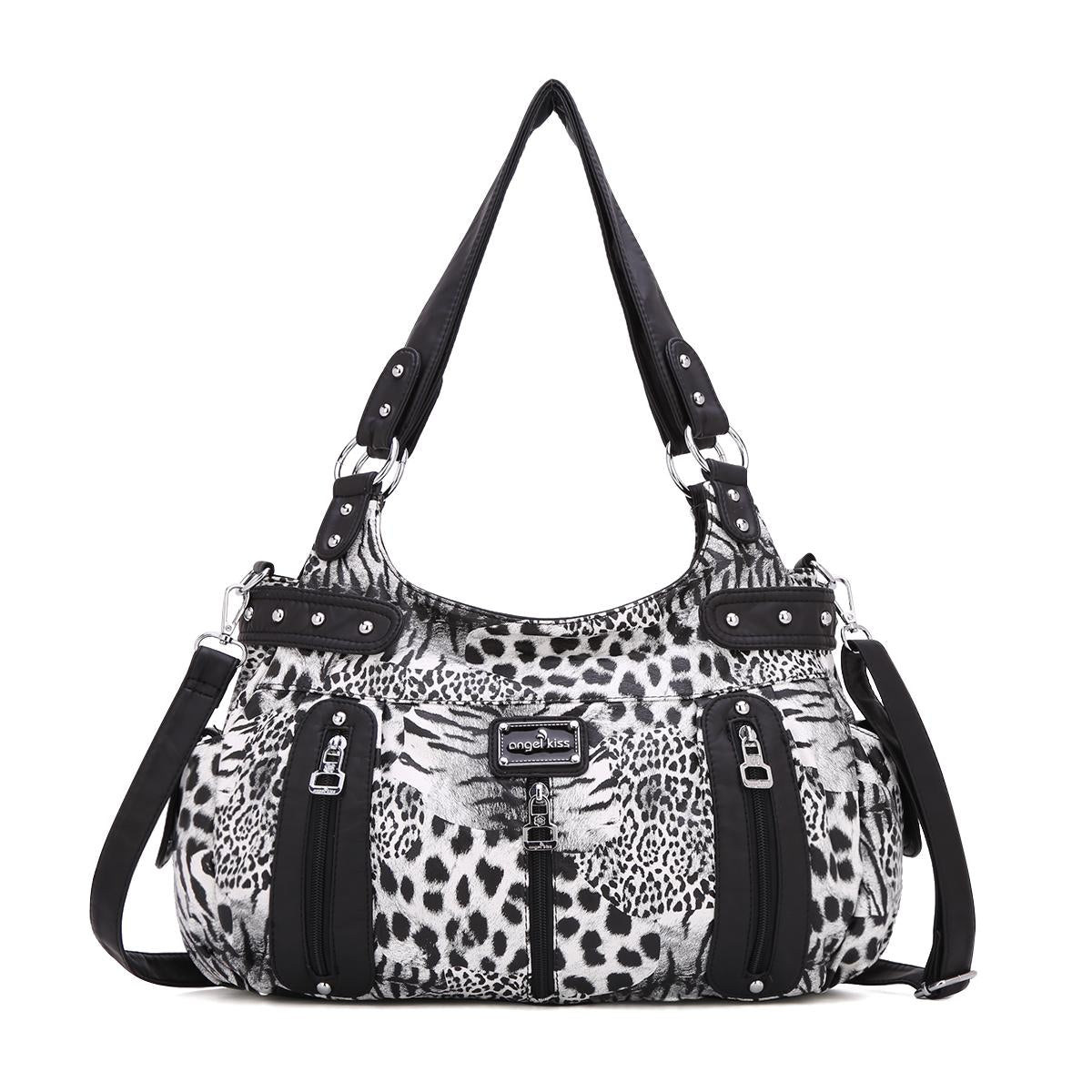 Fashion women large capacity leopard print shoulder bag vagrant bag