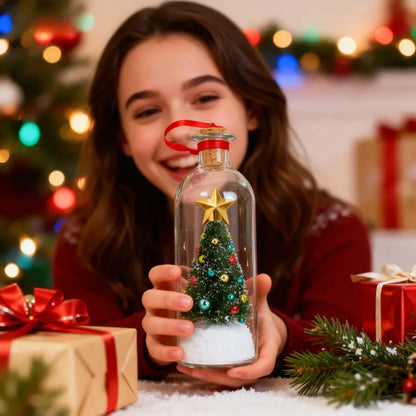 Forever Voice Recordable Christmas Tree Bottle – Personalized Message Ornament That Saves Voices Forever – Heartfelt Christmas Gift for Mom, Kids, Friends & Loved Ones