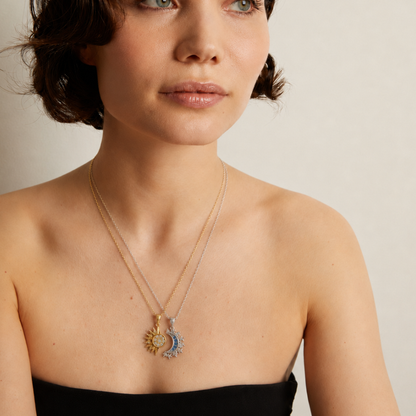 Avora | Sun & Moon Necklace Set