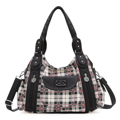Women  handbag with High Quality Washed PU Multi-function Bag