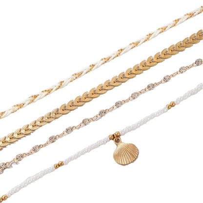 4pcs Anklet Summer Set