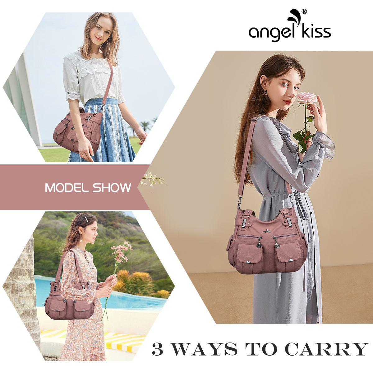 Fashionable  Handbags Women Tote Shoulder Top Handle Satchel Hobo Bags