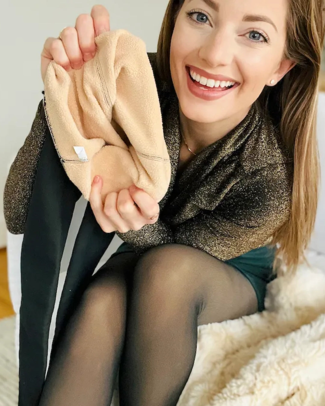 Snatched One-Seam Sheer Fleece Leggings