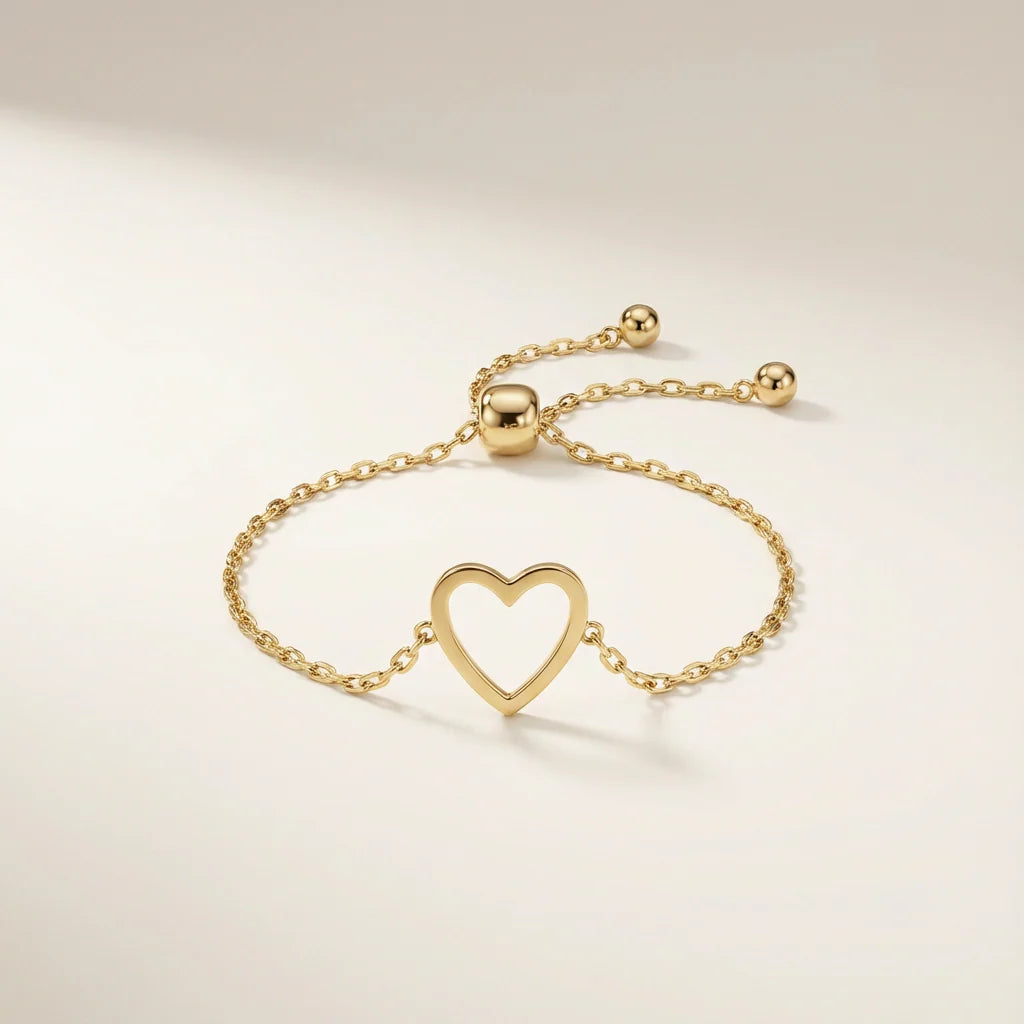 "Amore" Matching Hearts Bracelet