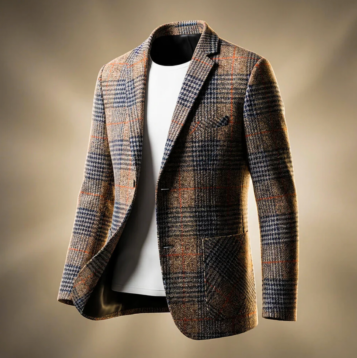Charles Houndstooth Wool Blazer