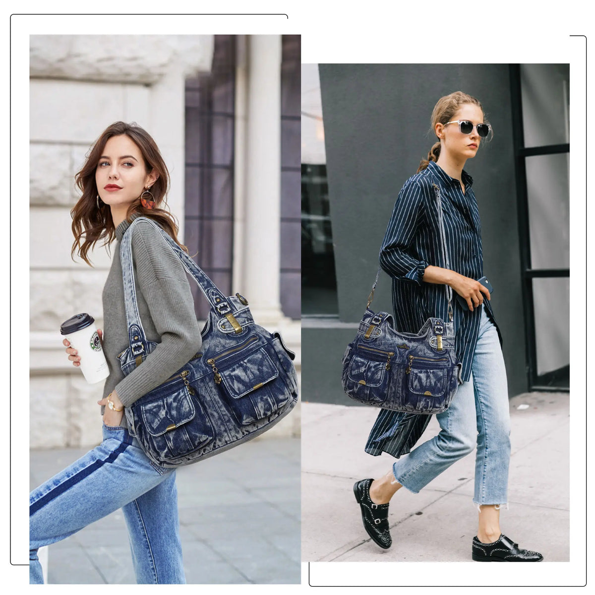 Versatile Women's Bag｜Soft Vegan Leather Multi-Pocket  Crossbody Shoulder