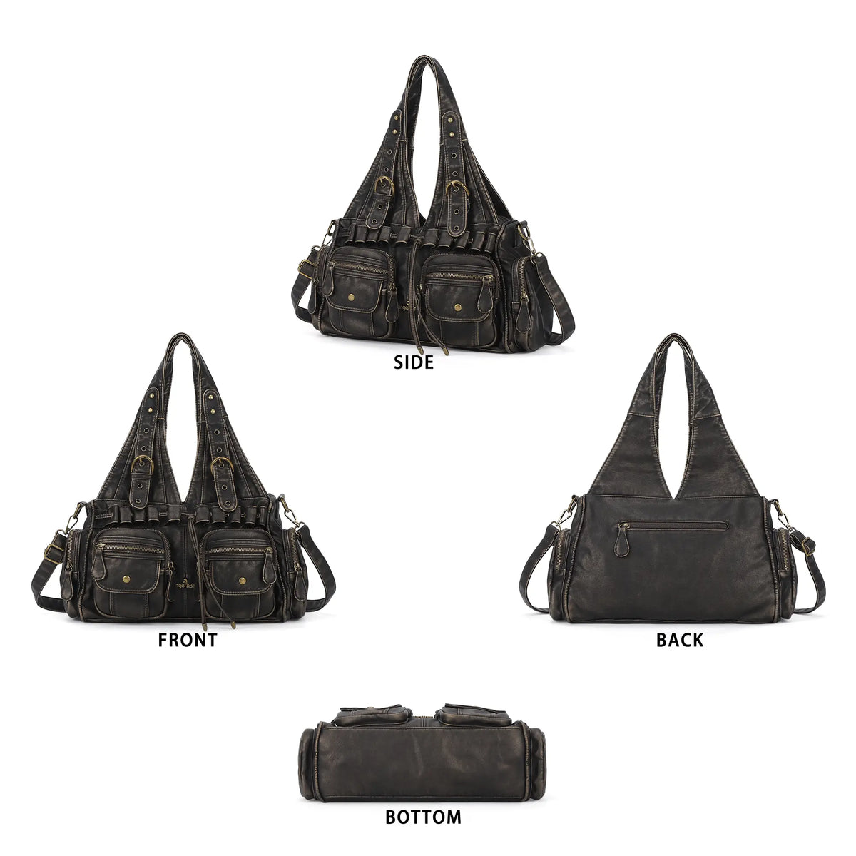Retro Soft PU Work Shoulder Bag