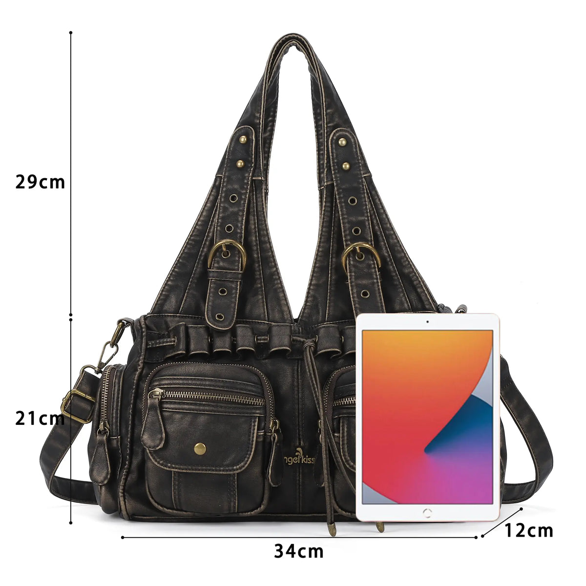 Retro Soft PU Work Shoulder Bag