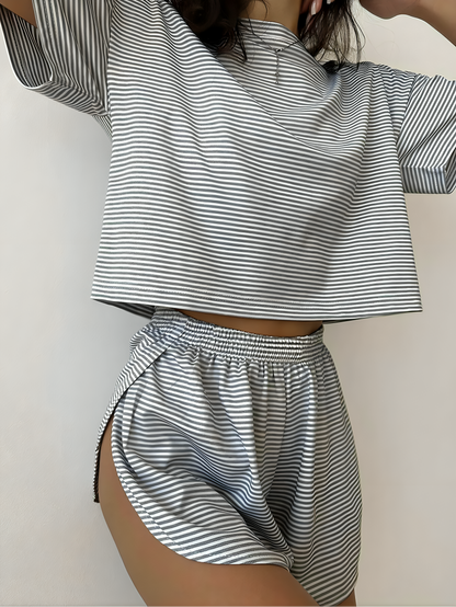 2 Piece Shorts Split Loungewear