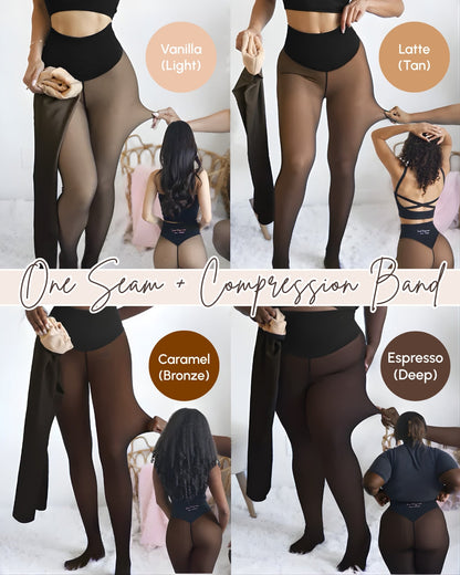 Snatched One-Seam Sheer Fleece Leggings