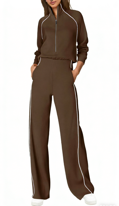 Everyday Cozy Half Zip Jumpsuit